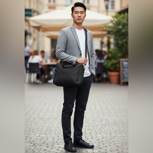 ALL SAINTS Chamber Nylon Work Bag In Jet Black